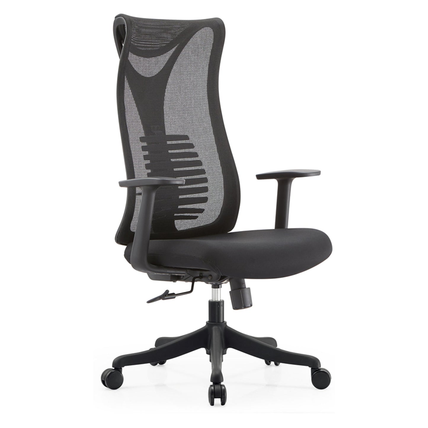 Contemporary Mesh Office Desk Chair High Back Black Office Chair with Arms Clearhalo 'furn' 'furn_office_chair' 'Furniture' 'Office Chairs' 'Office Furniture' 'office_chair' 5856284