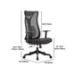 Contemporary Mesh Office Desk Chair High Back Black Office Chair with Arms Clearhalo 'furn' 'furn_office_chair' 'Furniture' 'Office Chairs' 'Office Furniture' 'office_chair' 5856286