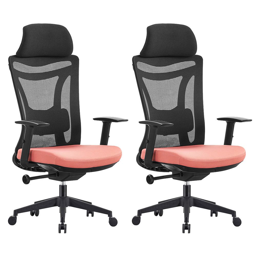 Modern Desk Chair High Back Swivel with Wheels Ergonomic Office Chair 2 Piece Set Clearhalo 'furn' 'furn_office_chair' 'Furniture' 'Office Chairs' 'Office Furniture' 'office_chair' 5856343