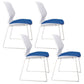 Modern Steel Office Chair Plastic Armless No Wheels Office Chair