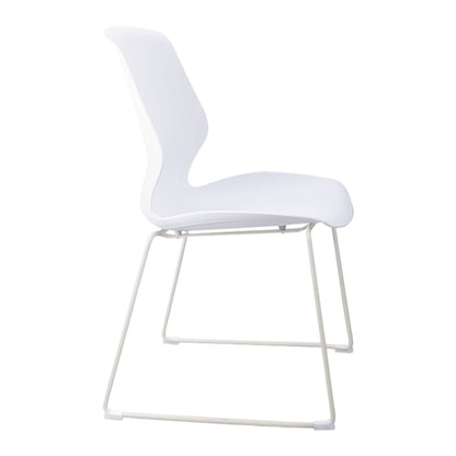 Modern Steel Office Chair Plastic Armless No Wheels Office Chair