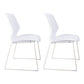Modern Steel Office Chair Plastic Armless No Wheels Office Chair
