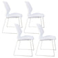 Modern Steel Office Chair Plastic Armless No Wheels Office Chair