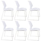 Modern Steel Office Chair Plastic Armless No Wheels Office Chair