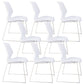 Modern Steel Office Chair Plastic Armless No Wheels Office Chair