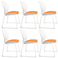 Modern Steel Office Chair Plastic Armless No Wheels Office Chair