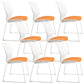 Modern Steel Office Chair Plastic Armless No Wheels Office Chair