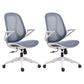 Contemporary Desk Chair Mesh Chair Mid-Back Chair with Wheels
