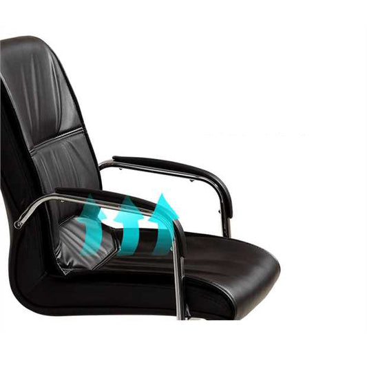 Kunstleder- und Chromrahmen -Schreibtischstuhl gepolsterte Waffen Office Stuhl