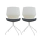 Modern No Wheels Desk Chair White Cotton Armless Office Chair 2 Piece Set Clearhalo 'furn' 'furn_office_chair' 'Furniture' 'Office Chairs' 'Office Furniture' 'office_chair' 5856456
