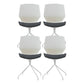 Modern No Wheels Desk Chair White Cotton Armless Office Chair 4 Piece Set Clearhalo 'furn' 'furn_office_chair' 'Furniture' 'Office Chairs' 'Office Furniture' 'office_chair' 5856458