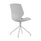 Modern No Wheels Desk Chair White Cotton Armless Office Chair Clearhalo 'furn' 'furn_office_chair' 'Furniture' 'Office Chairs' 'Office Furniture' 'office_chair' 5856459