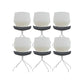 Modern No Wheels Desk Chair White Cotton Armless Office Chair 6 Piece Set Clearhalo 'furn' 'furn_office_chair' 'Furniture' 'Office Chairs' 'Office Furniture' 'office_chair' 5856460