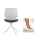 Modern No Wheels Desk Chair White Cotton Armless Office Chair Clearhalo 'furn' 'furn_office_chair' 'Furniture' 'Office Chairs' 'Office Furniture' 'office_chair' 5856461
