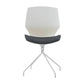 Modern No Wheels Desk Chair White Cotton Armless Office Chair Clearhalo 'furn' 'furn_office_chair' 'Furniture' 'Office Chairs' 'Office Furniture' 'office_chair' 5856463