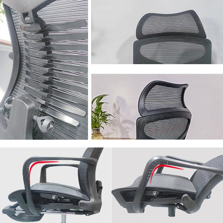 Chaise de roues modernes et contemporaines chaise de bureau arrière noir