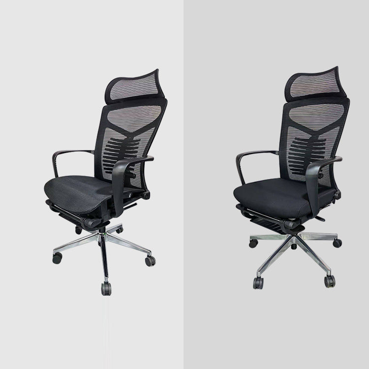 Chaise de roues modernes et contemporaines chaise de bureau arrière noir