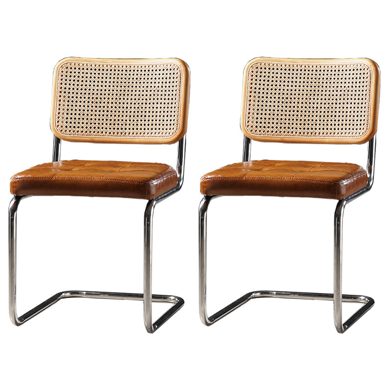 Chaise de bureau à dossier bas de chaise latérale contemporaine sans détresse