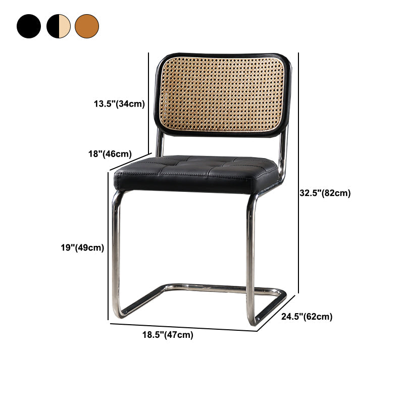 Chaise de bureau à dossier bas de chaise latérale contemporaine sans détresse