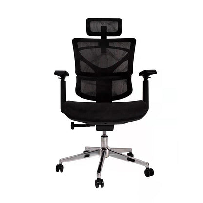Contemporary Arm Chair Adjustable Seat Height Office Chair Pillow Included Black 1 Piece Without Footrest Clearhalo 'furn' 'furn_office_chair' 'Furniture' 'Office Chairs' 'Office Furniture' 'office_chair' 5856544