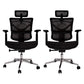 Contemporary Arm Chair Adjustable Seat Height Office Chair Pillow Included Black 2 Piece Set Without Footrest Clearhalo 'furn' 'furn_office_chair' 'Furniture' 'Office Chairs' 'Office Furniture' 'office_chair' 5856545