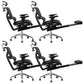 Contemporary Arm Chair Adjustable Seat Height Office Chair Pillow Included Black 4 Piece Set With Footrest Clearhalo 'furn' 'furn_office_chair' 'Furniture' 'Office Chairs' 'Office Furniture' 'office_chair' 5856557