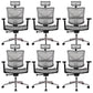 Contemporary Arm Chair Adjustable Seat Height Office Chair Pillow Included Silver 6 Piece Set Without Footrest Clearhalo 'furn' 'furn_office_chair' 'Furniture' 'Office Chairs' 'Office Furniture' 'office_chair' 5856567