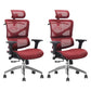 Contemporary Arm Chair Adjustable Seat Height Office Chair Pillow Included Red 2 Piece Set Without Footrest Clearhalo 'furn' 'furn_office_chair' 'Furniture' 'Office Chairs' 'Office Furniture' 'office_chair' 5856572