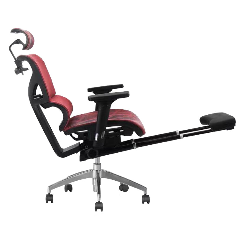 Contemporary Arm Chair Adjustable Seat Height Office Chair Pillow Included Red 1 Piece With Footrest Clearhalo 'furn' 'furn_office_chair' 'Furniture' 'Office Chairs' 'Office Furniture' 'office_chair' 5856576