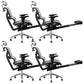 Contemporary Arm Chair Adjustable Seat Height Office Chair Pillow Included Silver 4 Piece Set With Footrest Clearhalo 'furn' 'furn_office_chair' 'Furniture' 'Office Chairs' 'Office Furniture' 'office_chair' 5856583