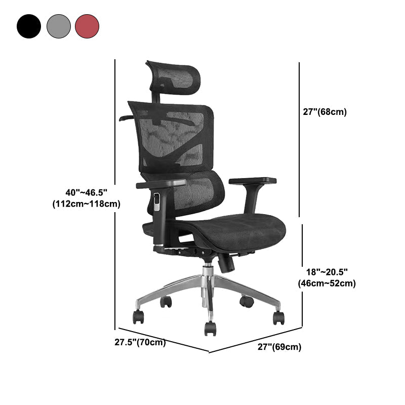 Contemporary Arm Chair Adjustable Seat Height Office Chair Pillow Included Clearhalo 'furn' 'furn_office_chair' 'Furniture' 'Office Chairs' 'Office Furniture' 'office_chair' 5856588