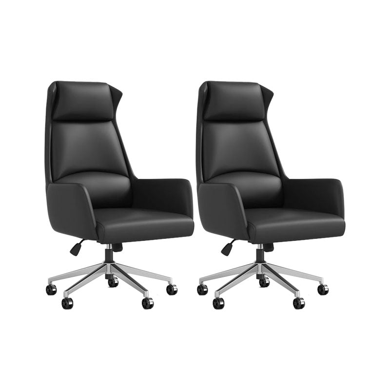 Silla moderna sin brazos para gerentes, silla de oficina de altura ajustable con ruedas