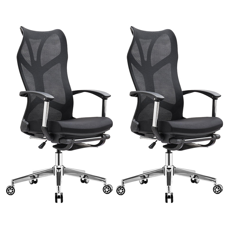 Contemporary Adjustable Office Chair High Back Ergonomic Desk Chair Black 2 Piece Set Clearhalo 'furn' 'furn_office_chair' 'Furniture' 'Office Chairs' 'Office Furniture' 'office_chair' 5856609