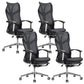 Contemporary Adjustable Office Chair High Back Ergonomic Desk Chair Black 4 Piece Set Clearhalo 'furn' 'furn_office_chair' 'Furniture' 'Office Chairs' 'Office Furniture' 'office_chair' 5856610