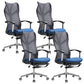 Contemporary Adjustable Office Chair High Back Ergonomic Desk Chair Black-Blue 4 Piece Set Clearhalo 'furn' 'furn_office_chair' 'Furniture' 'Office Chairs' 'Office Furniture' 'office_chair' 5856618