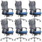 Contemporary Adjustable Office Chair High Back Ergonomic Desk Chair Black-Blue 6 Piece Set Clearhalo 'furn' 'furn_office_chair' 'Furniture' 'Office Chairs' 'Office Furniture' 'office_chair' 5856621