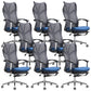 Contemporary Adjustable Office Chair High Back Ergonomic Desk Chair Black-Blue 8 Piece Set Clearhalo 'furn' 'furn_office_chair' 'Furniture' 'Office Chairs' 'Office Furniture' 'office_chair' 5856622