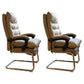 31"W Contemporary Arm Chair Upholstered Tilt Mechanism Swivel Chair Light Coffee 2 Piece Set Clearhalo 'furn' 'furn_office_chair' 'Furniture' 'Office Chairs' 'Office Furniture' 'office_chair' 5856631