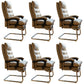 31"W Contemporary Arm Chair Upholstered Tilt Mechanism Swivel Chair Light Coffee 6 Piece Set Clearhalo 'furn' 'furn_office_chair' 'Furniture' 'Office Chairs' 'Office Furniture' 'office_chair' 5856634