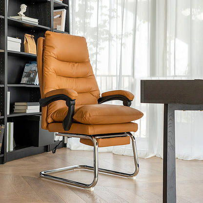 31"W Contemporary Arm Chair Upholstered Tilt Mechanism Swivel Chair Orange 1 Piece Clearhalo 'furn' 'furn_office_chair' 'Furniture' 'Office Chairs' 'Office Furniture' 'office_chair' 5856638