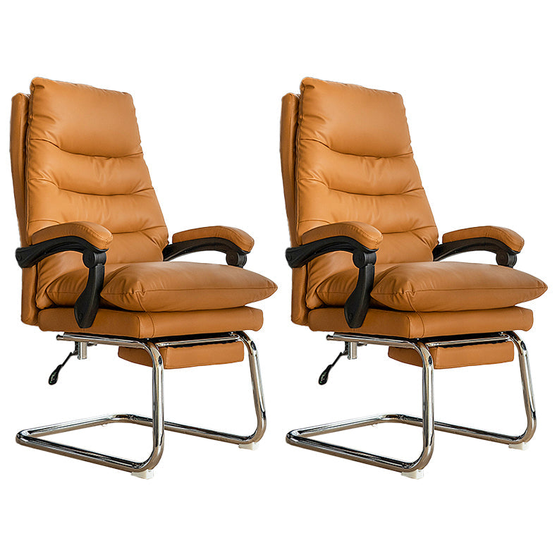 31"W Contemporary Arm Chair Upholstered Tilt Mechanism Swivel Chair Orange 2 Piece Set Clearhalo 'furn' 'furn_office_chair' 'Furniture' 'Office Chairs' 'Office Furniture' 'office_chair' 5856640