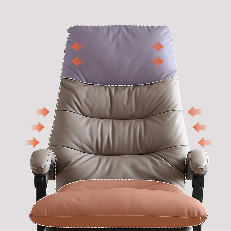 31"W Contemporary Arm Chair Upholstered Tilt Mechanism Swivel Chair Clearhalo 'furn' 'furn_office_chair' 'Furniture' 'Office Chairs' 'Office Furniture' 'office_chair' 5856643