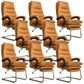 31"W Contemporary Arm Chair Upholstered Tilt Mechanism Swivel Chair Orange 8 Piece Set Clearhalo 'furn' 'furn_office_chair' 'Furniture' 'Office Chairs' 'Office Furniture' 'office_chair' 5856646