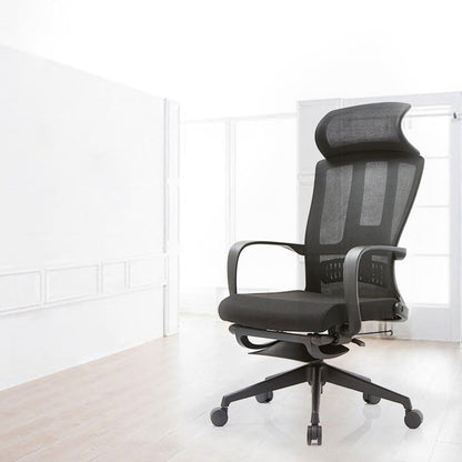 Fauteuil contemporain à bras fixes, repose-pieds, chaise de bureau, oreiller inclus