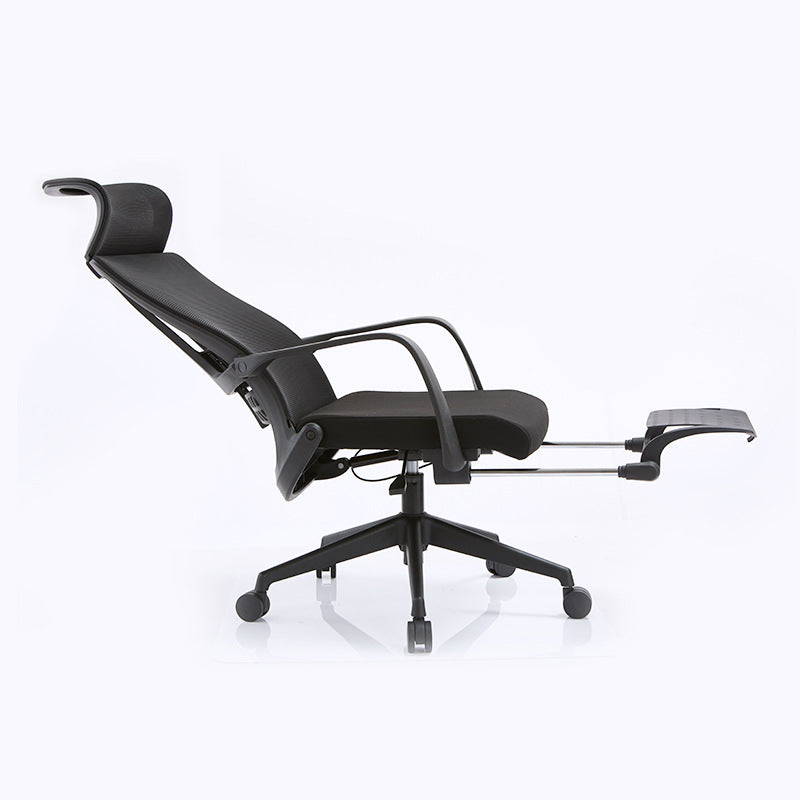 Fauteuil contemporain à bras fixes, repose-pieds, chaise de bureau, oreiller inclus