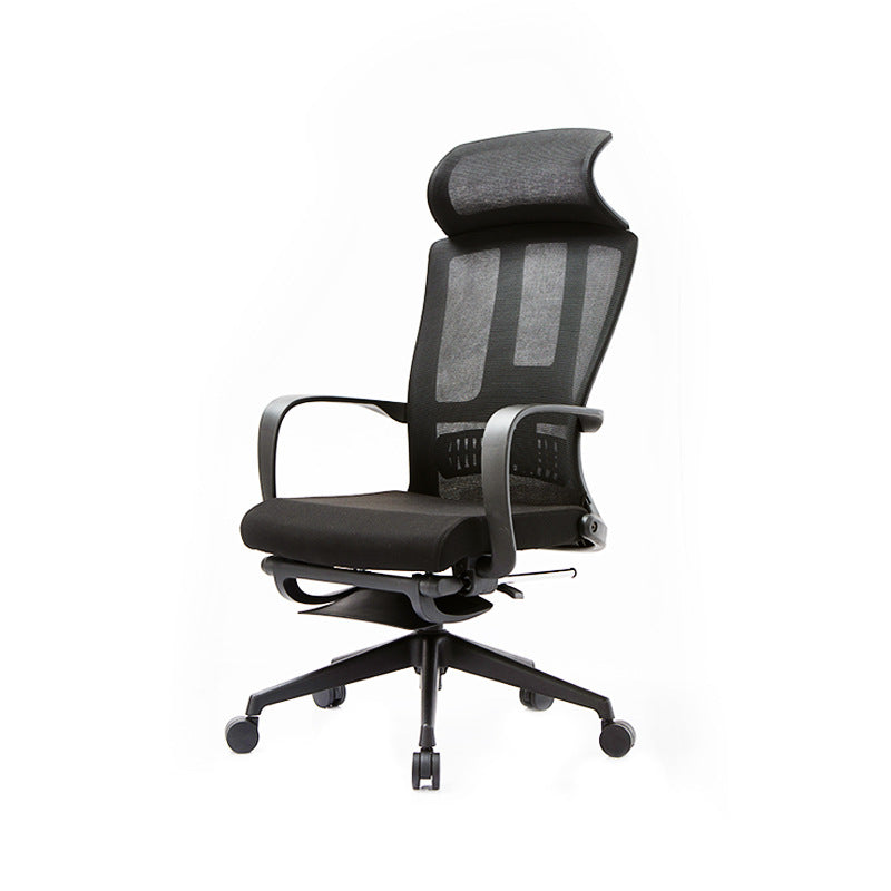 Fauteuil contemporain à bras fixes, repose-pieds, chaise de bureau, oreiller inclus
