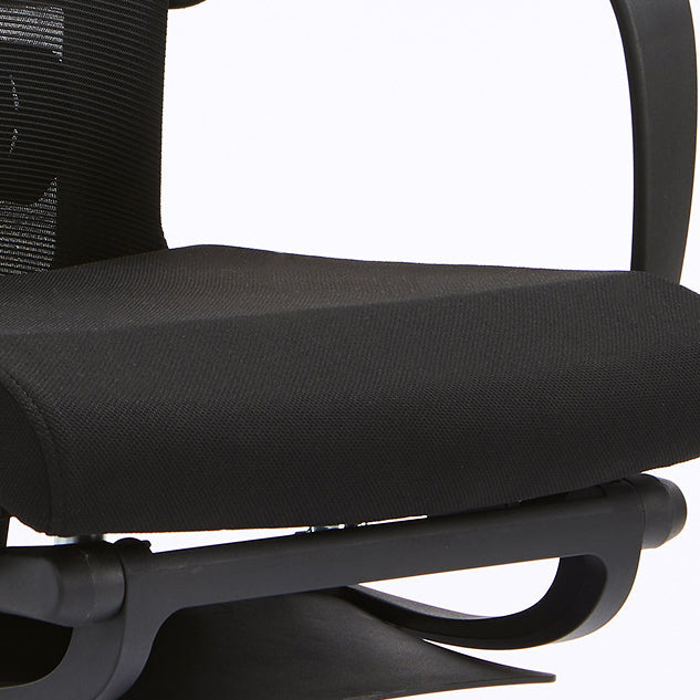 Fauteuil contemporain à bras fixes, repose-pieds, chaise de bureau, oreiller inclus
