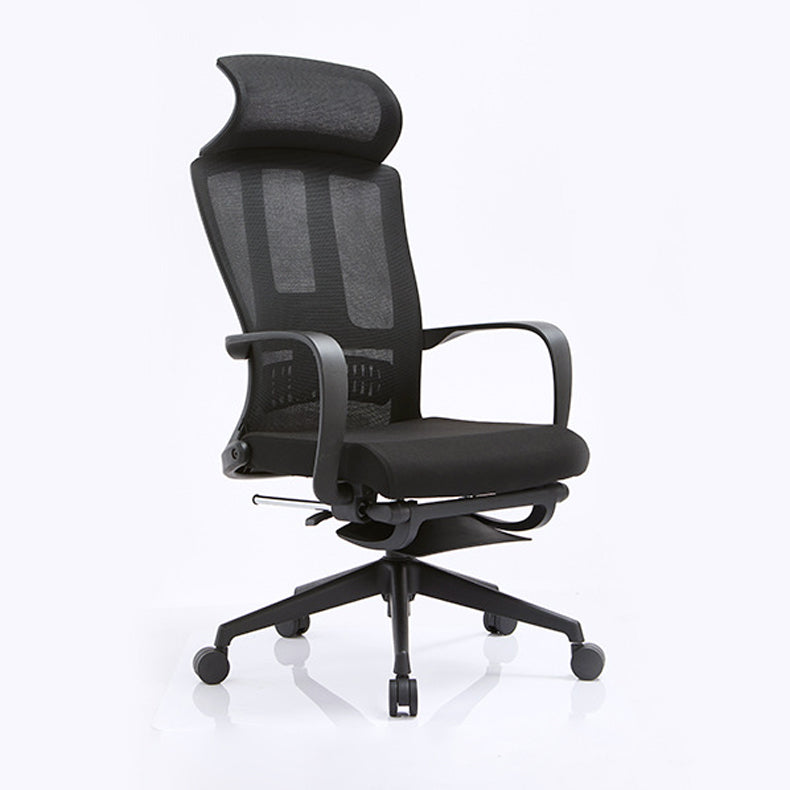 Fauteuil contemporain à bras fixes, repose-pieds, chaise de bureau, oreiller inclus