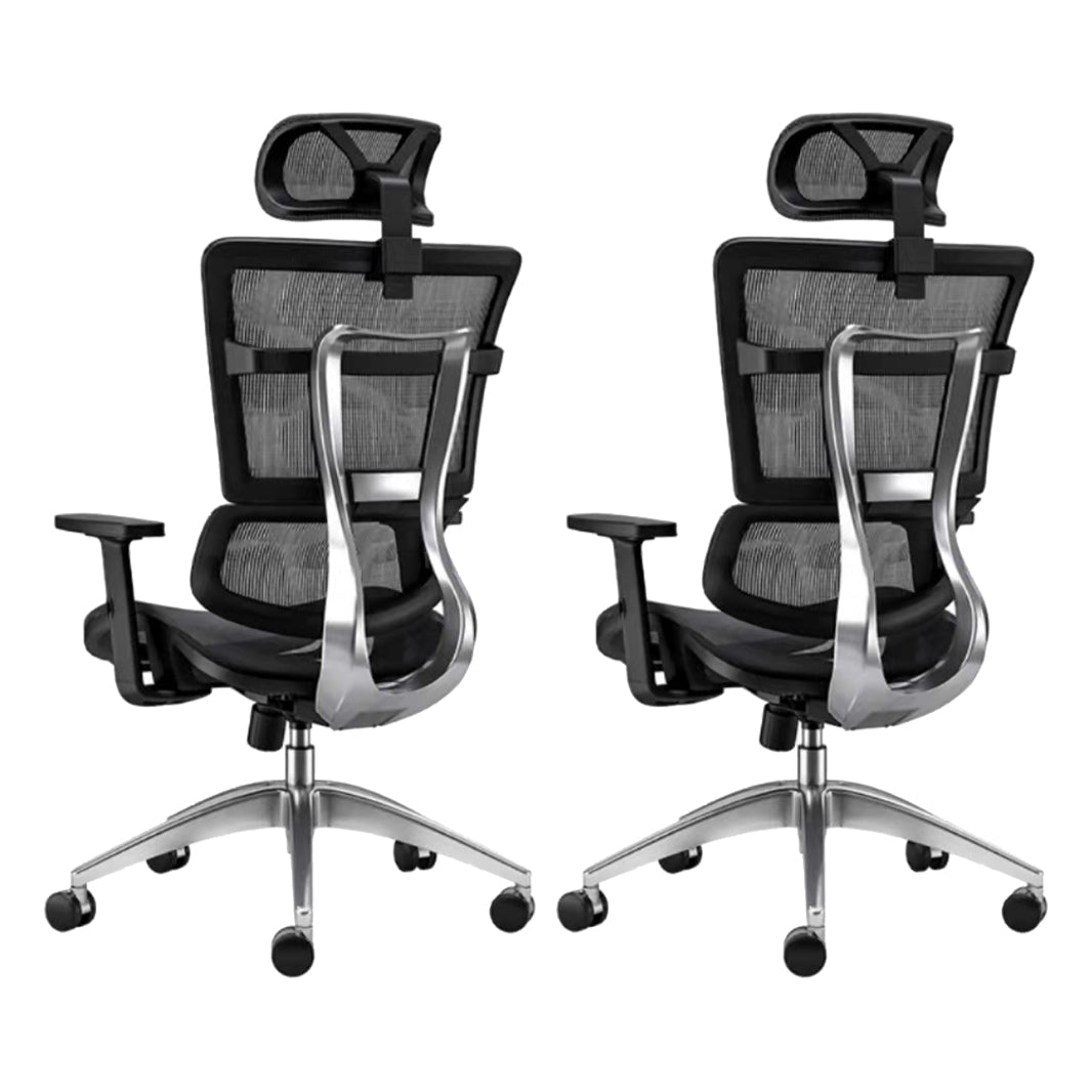 Contemporary Slide Office Chair High Back Adjustable Seat Height Desk Chair 2 Piece Set Clearhalo 'furn' 'furn_office_chair' 'Furniture' 'Office Chairs' 'Office Furniture' 'office_chair' 5856690