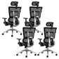 Contemporary Slide Office Chair High Back Adjustable Seat Height Desk Chair 4 Piece Set Clearhalo 'furn' 'furn_office_chair' 'Furniture' 'Office Chairs' 'Office Furniture' 'office_chair' 5856691